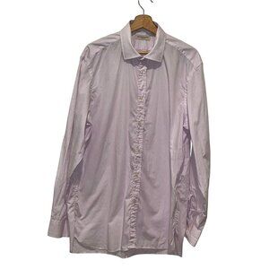 Burberry Light Pink Workwear Long-Sleeve Button-Down Shirt Men's Size 44 17.5